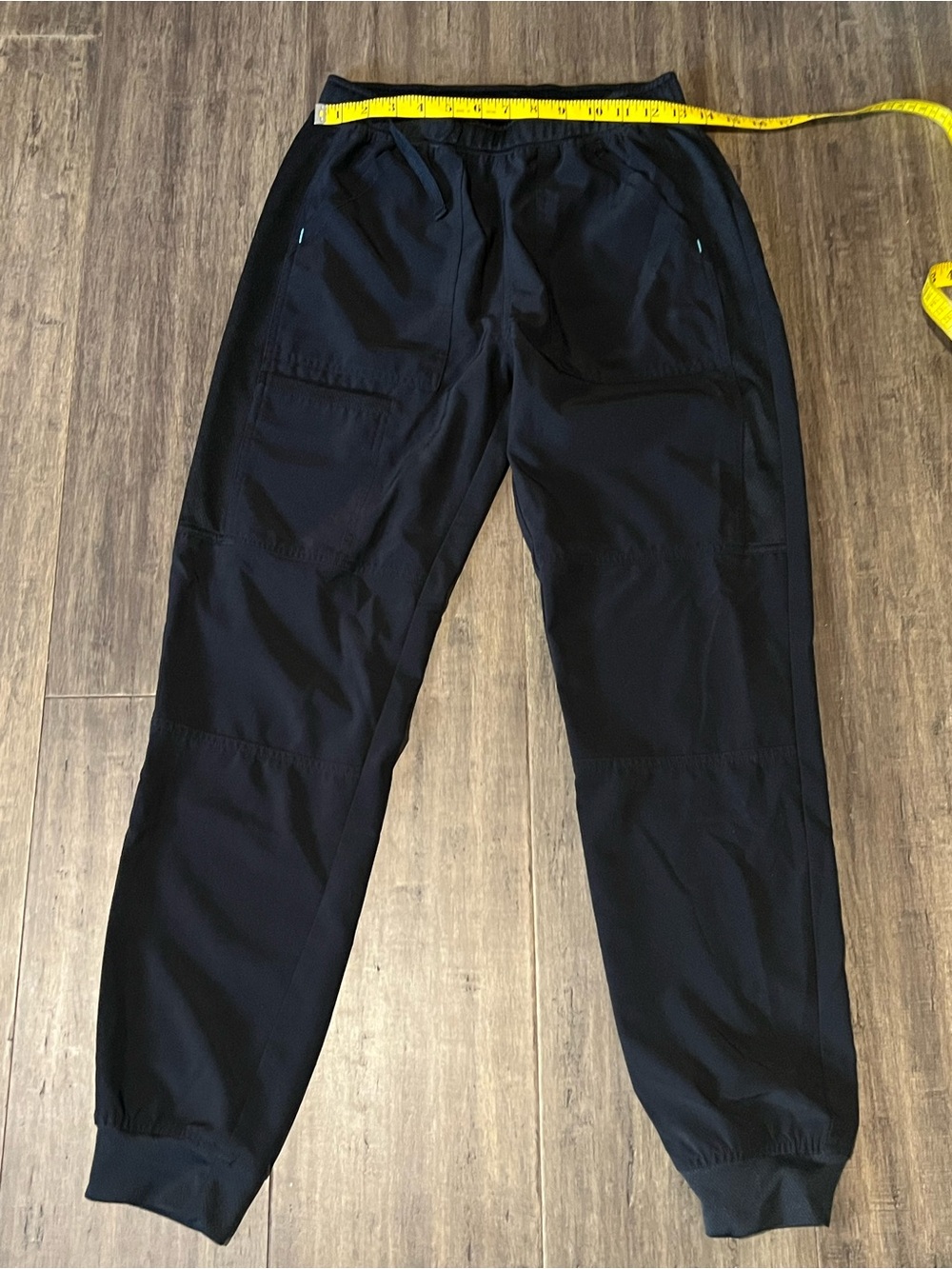 Women’s black innergy medical scrub pants athletic jogger sz S petite